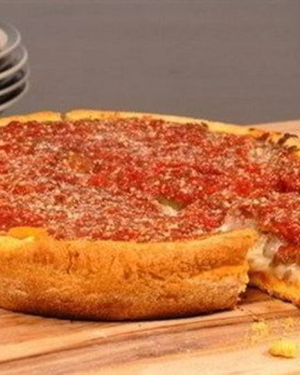 Рецепт пиццы фаршированной сыром и овощами по-чикагски