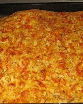 Пицца из слоеного бездрожжевого теста