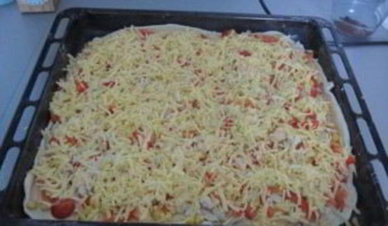 пицца из слоеного бездрожжевого теста