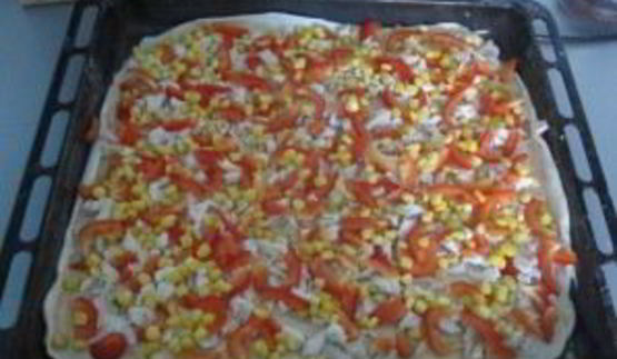 пицца из слоеного бездрожжевого теста