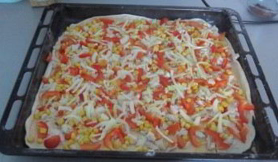 пицца из слоеного бездрожжевого теста