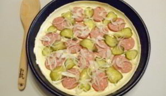 пицца из слоеного дрожжевого теста