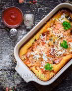 Пицца из жидкого теста в духовке