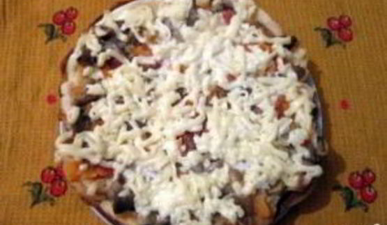 пицца на батоне на сковороде