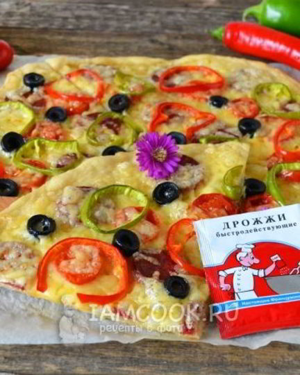 Рецепт пиццы на дрожжевом тесте в духовке