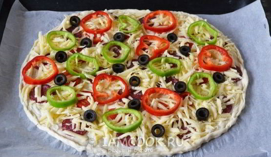 пицца на дрожжевом тесте в духовке