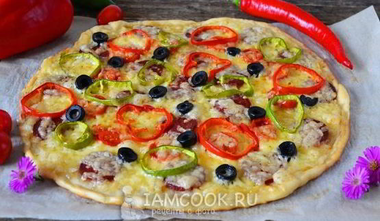 пицца на дрожжевом тесте в духовке