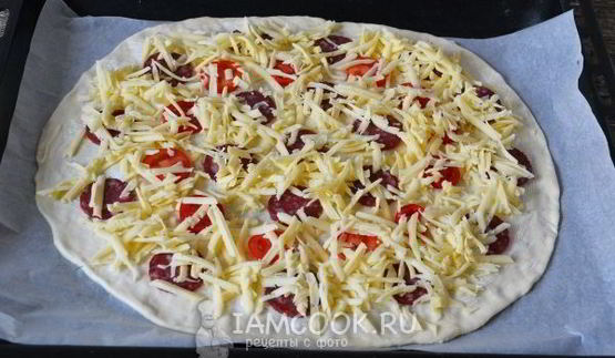 пицца на дрожжевом тесте в духовке