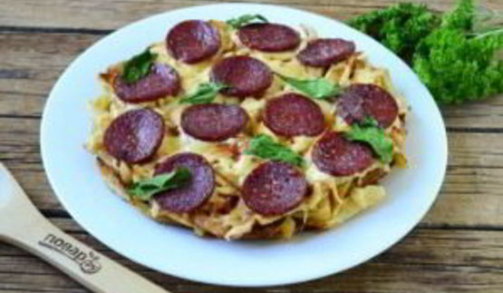 пицца на картошке фри