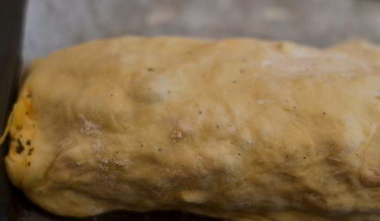 пицца-ролл с очень вкусной начинкой