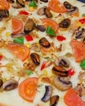 Пицца с мидиями