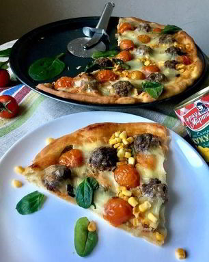 Пицца Весна с мясными шариками