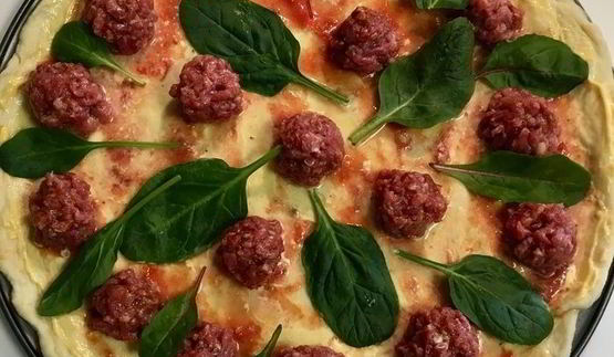 пицца весна с мясными шариками