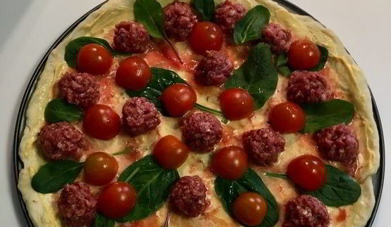 пицца весна с мясными шариками