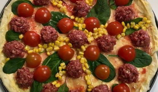 пицца весна с мясными шариками