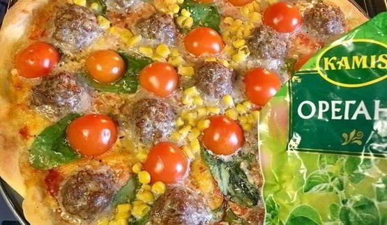 пицца весна с мясными шариками