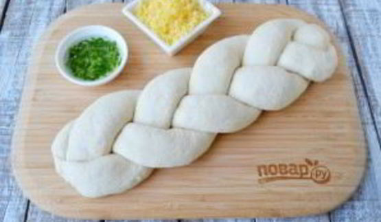 плетеная пицца с начинкой