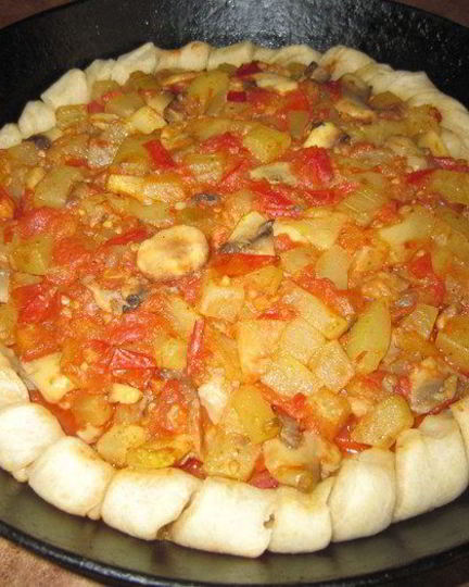 Рецепт веганской пиццы с кабачками
