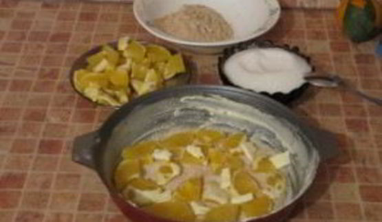 шарлотка с апельсинами