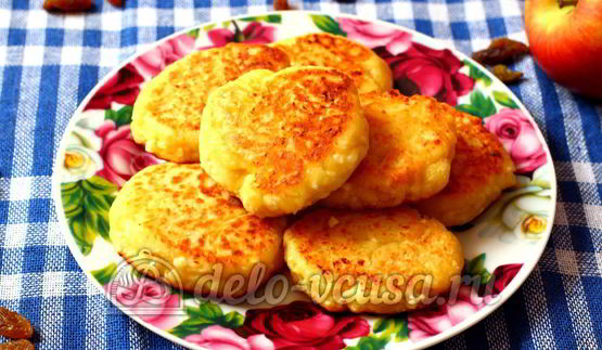 сырники из творога с яблоками