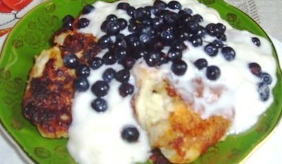 сырники с черникой