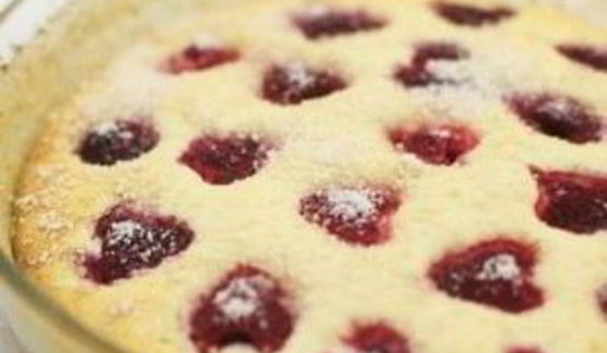 творожник с малиной