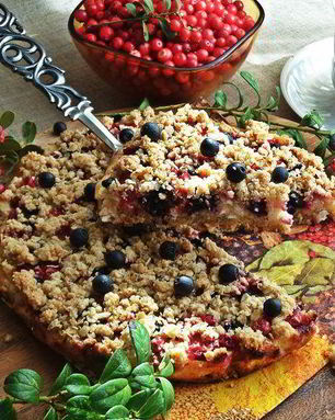 Ягодный творожник без муки