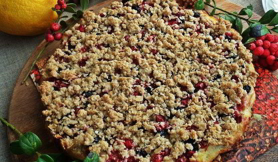 ягодный творожник без муки