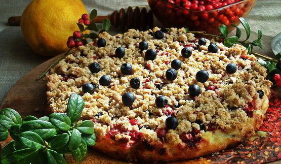 ягодный творожник без муки