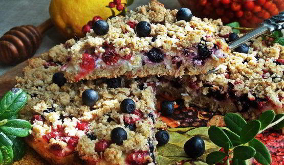 ягодный творожник без муки