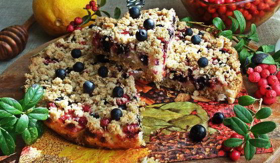 ягодный творожник без муки