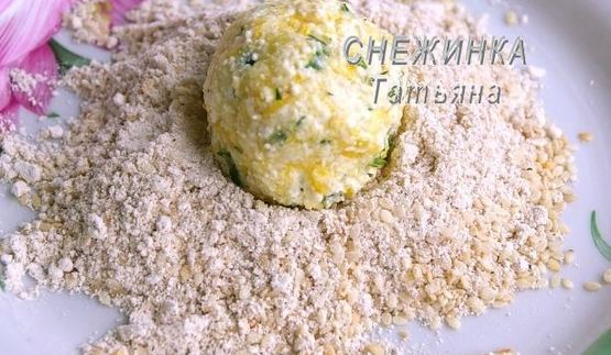 запеченные сырники с цукини и зеленью