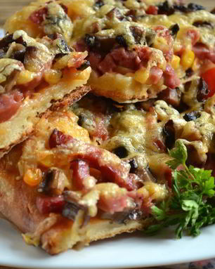 Бездрожжевое тесто для пиццы на молоке