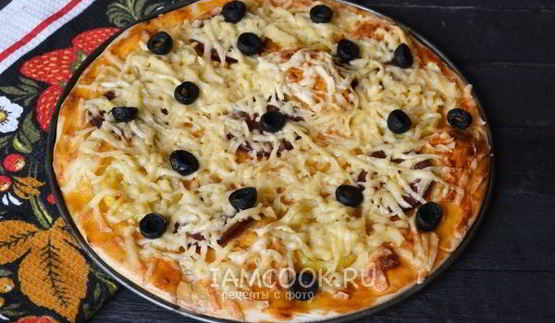 быстрое тесто для пиццы с сухими дрожжами