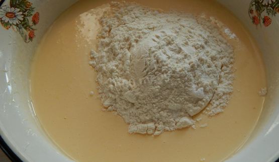 наливное тесто для пирога на кефире