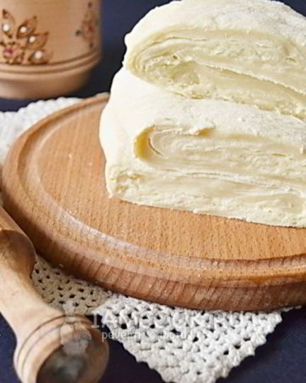 Рецепт слоеного бездрожжевого теста