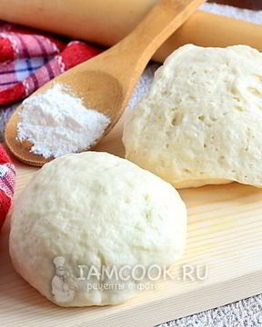 Тесто для пирогов на кефире без дрожжей