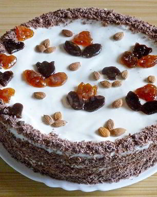 Абрикосово ореховый торт