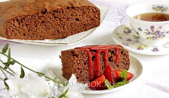 бисквит с шоколадной пастой