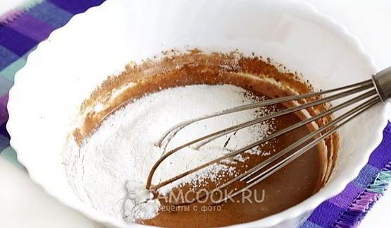 бисквит с шоколадной пастой