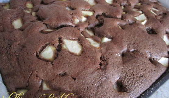 бисквит шоколадно-карамельная груша