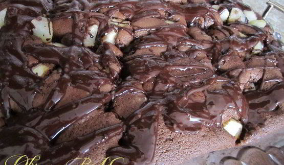 бисквит шоколадно-карамельная груша