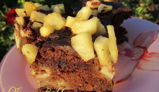 бисквит шоколадно-карамельная груша