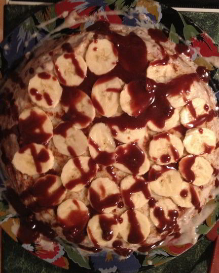 Рецепт блинного торта с бананами и банановым кремом