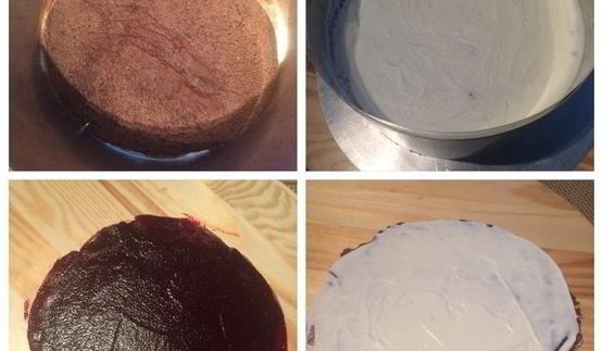 блинный торт со смородиновым конфи