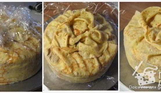 блинный торт соната с орехами, грушами и шоколадом