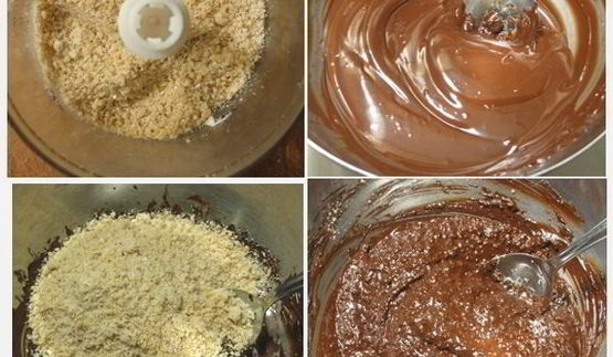 блинный торт соната с орехами, грушами и шоколадом