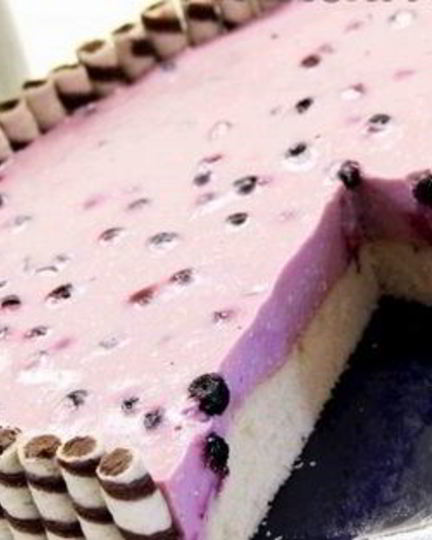 Рецепт чернично-йогуртового торт