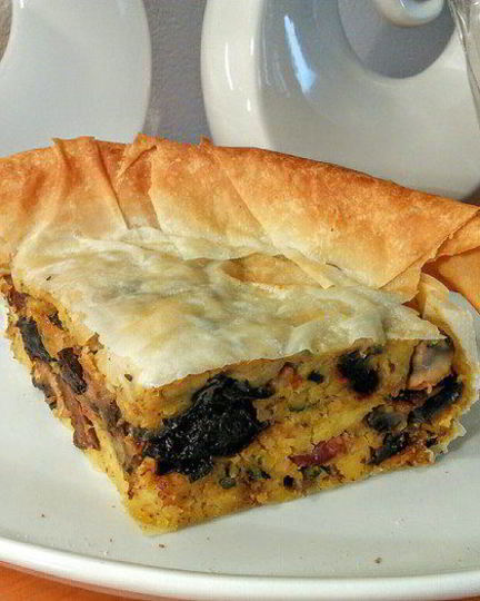 Рецепт картофельно-грибного торт с черносливом