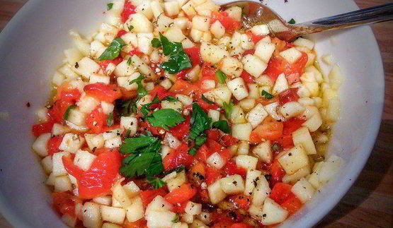 картофельно-грибной торт с черносливом